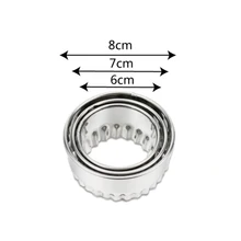 3 шт. нержавеющая сталь клецки обертка форма для выпечки Кухня печенье пончик Маффин Scone Сэндвич Хлеб корки резак инструменты