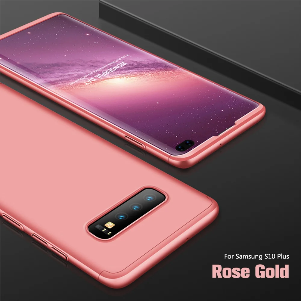 Чехол для samsung Galaxy S8 S9 S10 плюс Чехол 360 чехол для полной защиты для samsung Galaxy A6 A7 A8 A9 плюс чехол Coque Etui - Цвет: rose pink