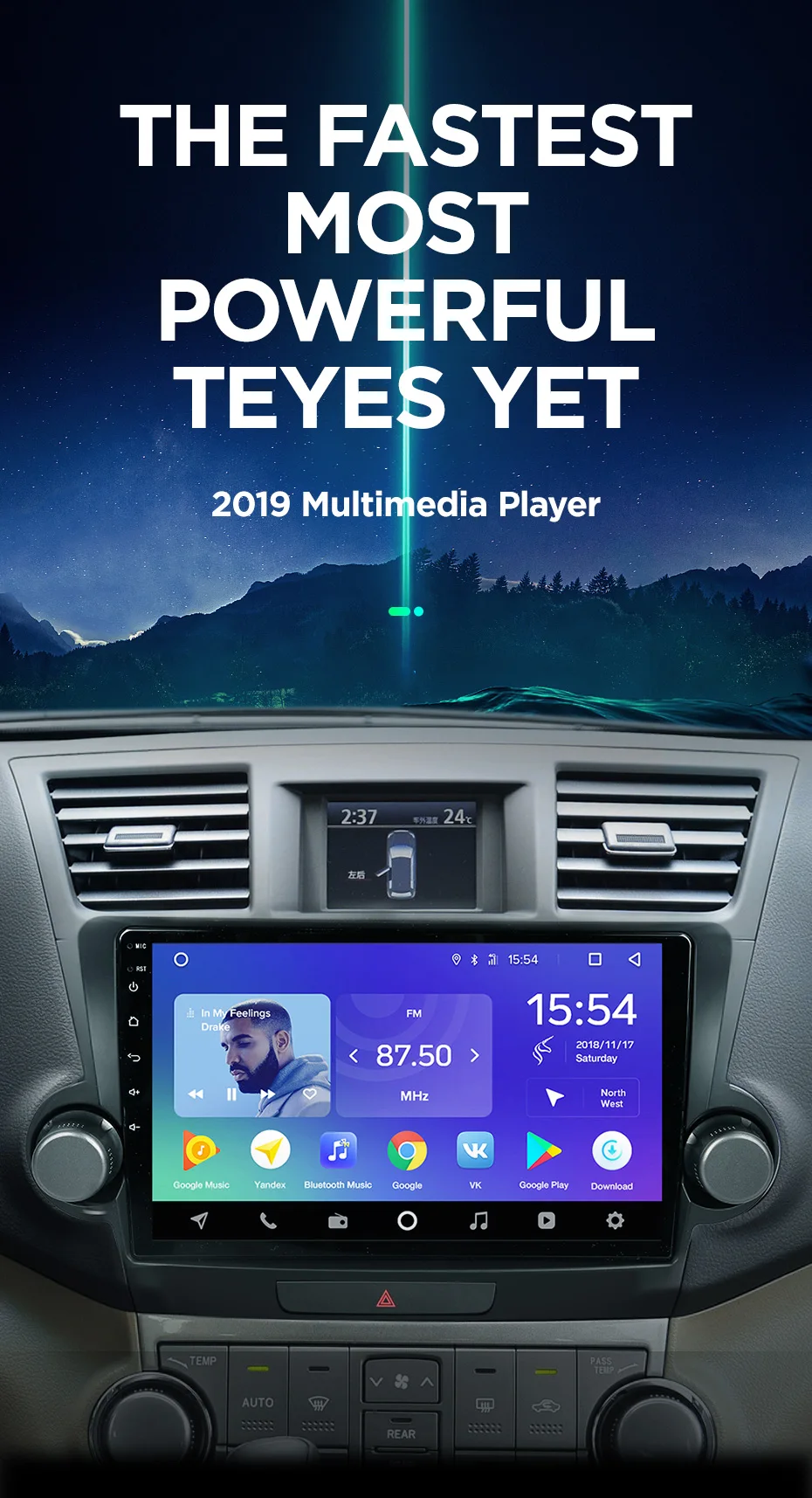 Top TEYES SPRO Car Radio Multimedia no 2 din android Video Player Navigation GPS For Toyota Highlander 2 XU40 2007-2013 2
