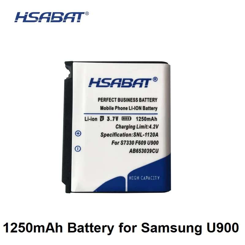 

HSABAT 1250mAh AB653039CU Battery for Samsung U900 E958 S7330 F609 U800E