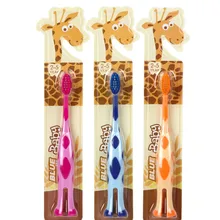 1 шт. новая детская зубная щетка 2-5 зубная щетка с героями мультфильмов Жираф ультра тонкие мягкие волосы