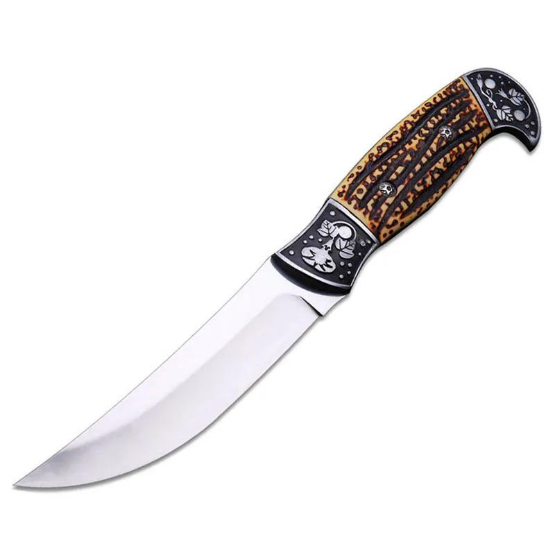 

DuoClang 440 Steel Tactical Fixed Blade Knife Double Steel Hand Guard Outdoor Camping Knives