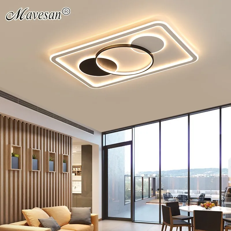 

Modern Acrylic ceiling lights for bedroom support 110V and 220V Remote control lustre led surface mount lamps lamparas de techo
