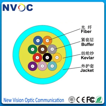 

12Core Multi Mode,50/125,OM3-150,LSZH Jacket,MM GJPFJY Distribution Indoor Fiber Optical Cable