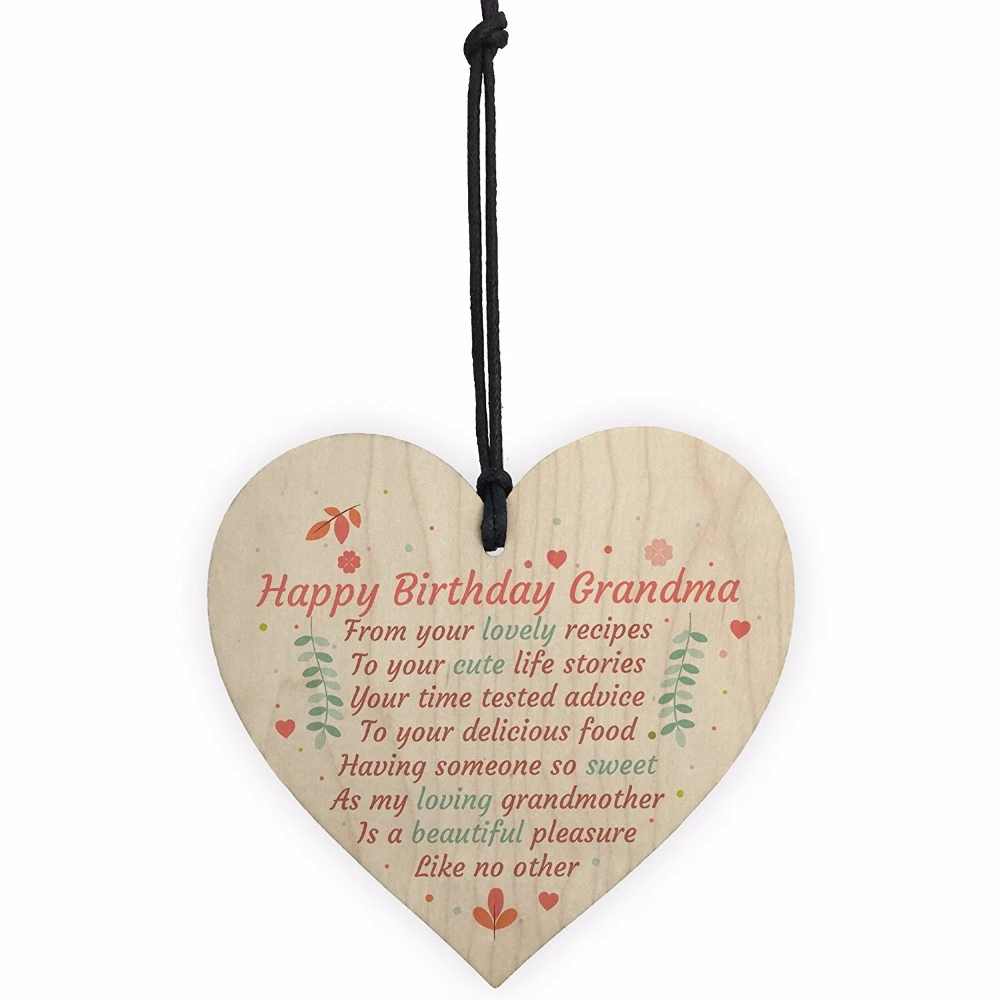 The Best Great Grandma Wooden Heart Plaque Gift Sign Decor Birthday