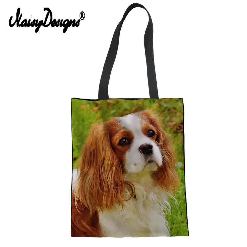 Женская Холщовая Сумка тоут с принтом King Charles Spaniel|Хозяйственные сумки| |