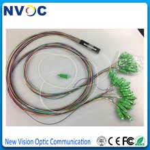 5 шт./лот, 1x32 стальная трубка мини-оптический сплиттер 1*32 PLC сплиттер 1 м 0,9 мм свободная трубка волоконно-оптический сплиттер с SC/APC разъемом