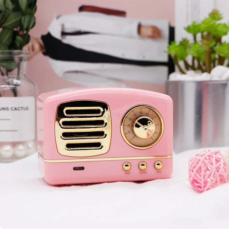 Portable Bluetooth Speaker Mini Wireless Bluetooth Speakers Portable Retro Radio USBTF Card Music Player HIFI Subwoofer Speaker3