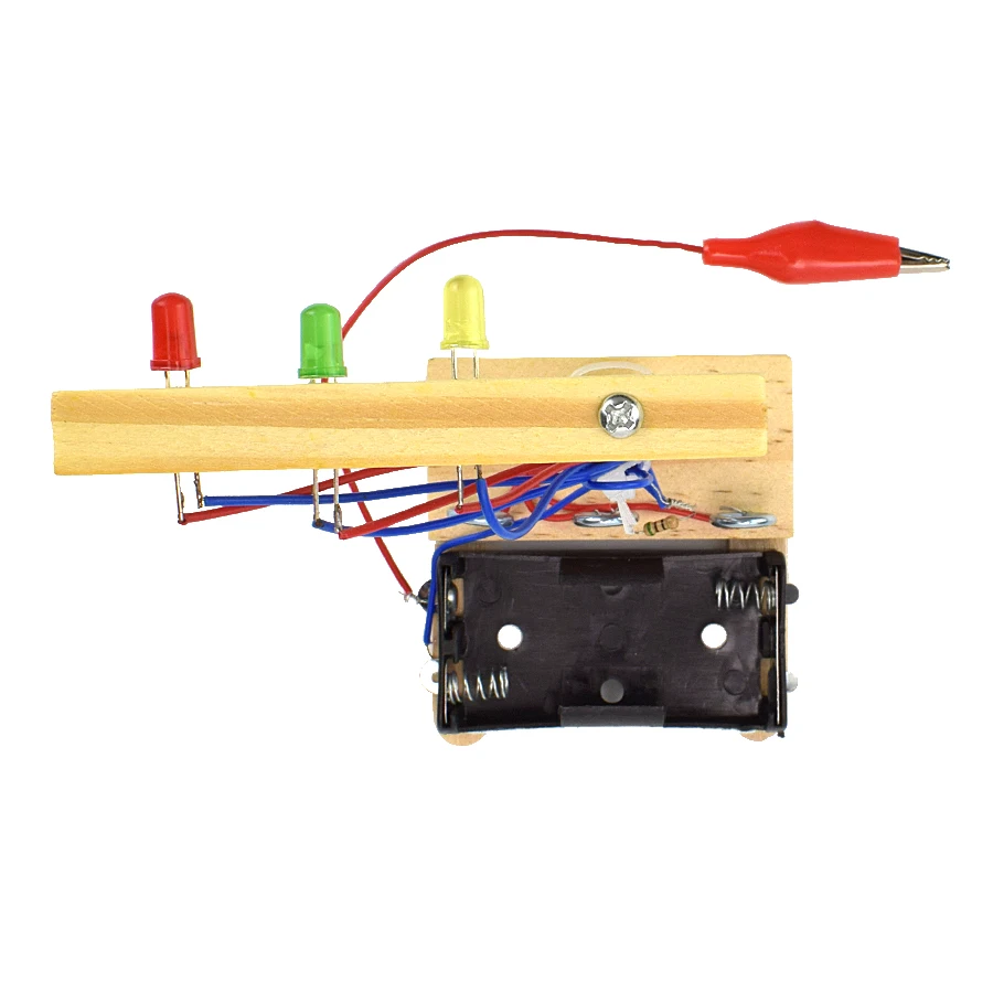 DIY светофор Модель комплект Развивающие игрушки для детей изучение науки ребенок эксперимент ручной сборки физическая игрушка Подарки