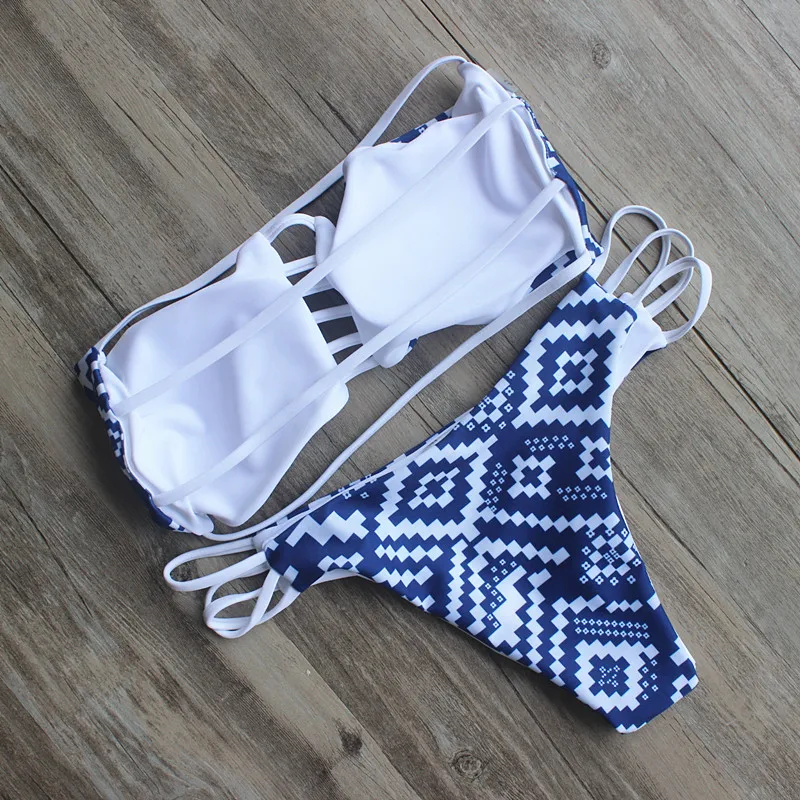 2017 Hot Sexy Bikinis Swimsuit Женщин Купальный Костюм Холтер Push Up Бикини Установить Плюс