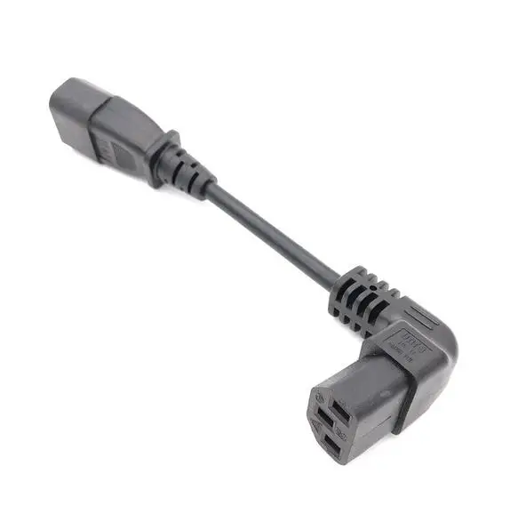 IEC 320 C14 штекер C13 штекер PDU/UPS Удлинитель силовой кабель Разъем вверх/вниз 90 градусов под прямым углом 1 шт - Цвет: UP