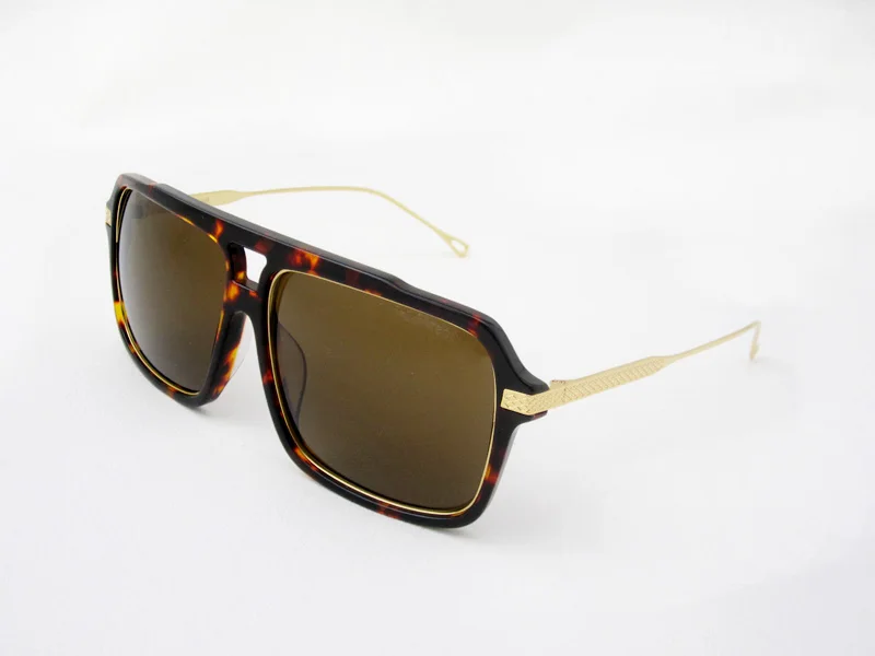 Europe New Famous Brand Designer Retro Goggle Clear Gradient Lens Black Sunglasses Oversize Luxury DRX-19015 Men/Women With Box