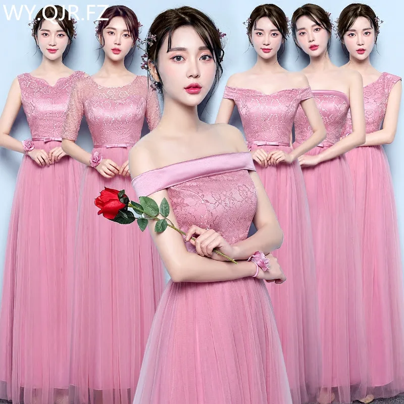 

YNHS001#Bridesmaid dresses graduation gown long dinner dress girl new beanpaste wedding party dress 2019 prom gown fashion women