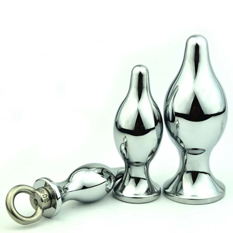 Silver Ring Tail Metal Anal Plug Head Enema Cleaning Sex Toys Stainless Steel Butt For Men Gay Sexy Toy |