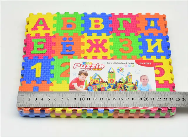Big/Small size Kids baby play mat puzzle mats carpet rugs babies  Russian language EVA s 3D DIY soft toys for kid 3