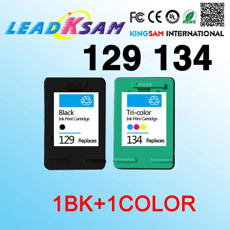 Совместим с hp129 134 чернильный картридж Deskjet 6943/6983/5943/D4163 Photosmart 8053/8753/2573/D5063 Officejet