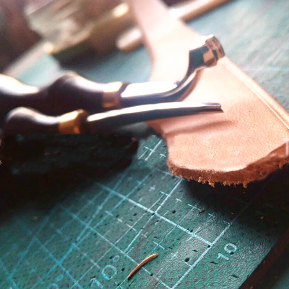 

DIY leather craft heat liner high quality stainless steel made wood handle 1/1.5/2/2.5mm
