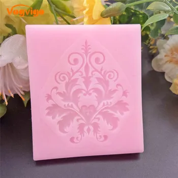 

VOGVIGO European Vine Carved Border Fondant Mold Cake Decorating DIY Chocolate Silicone Baking Mould Tool