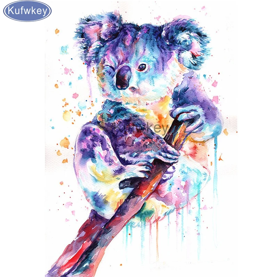 watercolor Koala,Diamond Embroidery,Animal,5D,Full,Diamond ...