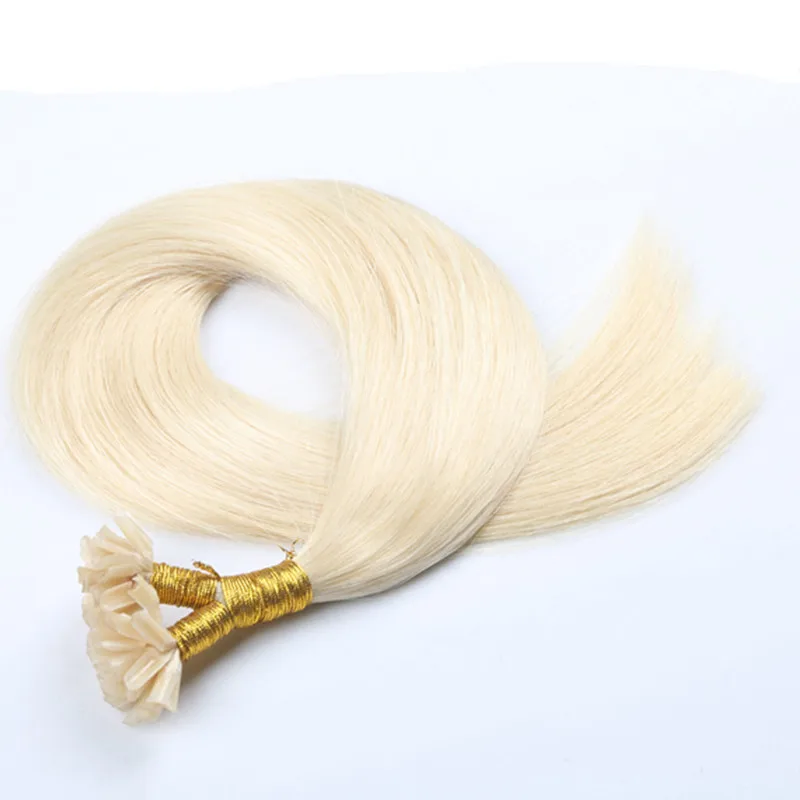 182022 1gs50glot Virgin Hair Keratin U Nail Tip Straight Human Hair Extensions