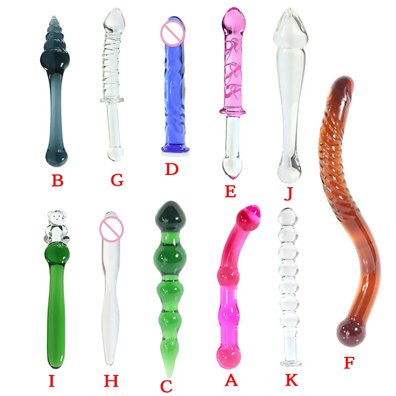 Exquisite Glass Dildo Anal Plug Flirt Masturbator Sex Tools Anal Beads Dildos Butt Plug Glass Penis Sex Toys For Woman Men Gay