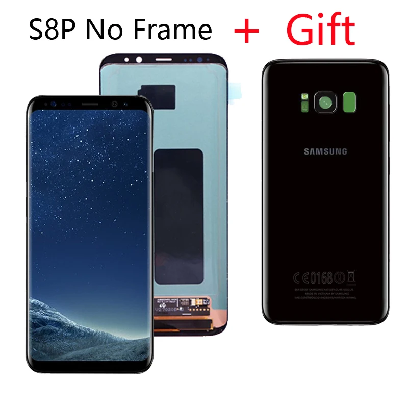 ЖК-дисплей для SAMSUNG Galaxy S8 ЖК-дисплей G950 G950F дисплей S8Plus ЖК-дисплей G955 G955F сенсорный экран с подарком S8 крышка батареи