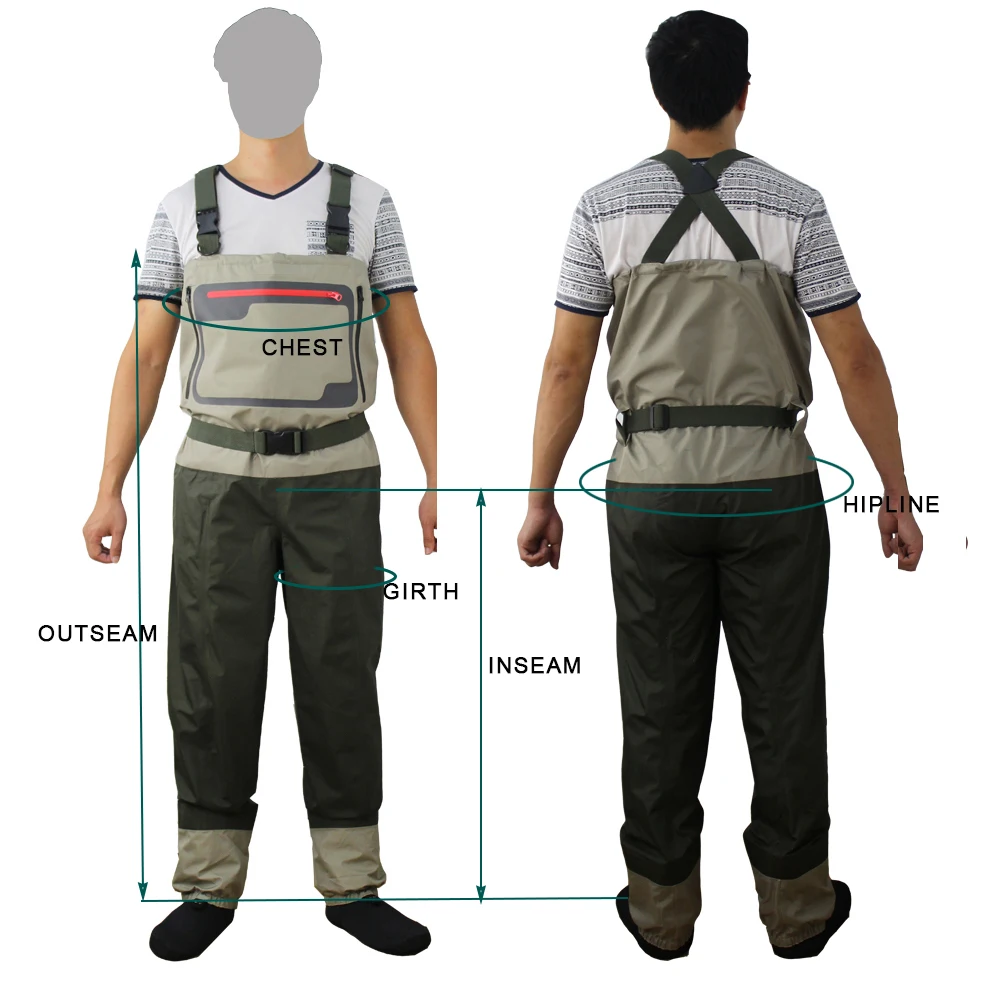 Fly Fishing Waders Fly Fishing Breathable Stockingfoot Chest Wader Breathable Waterproof Pants for Men and Women