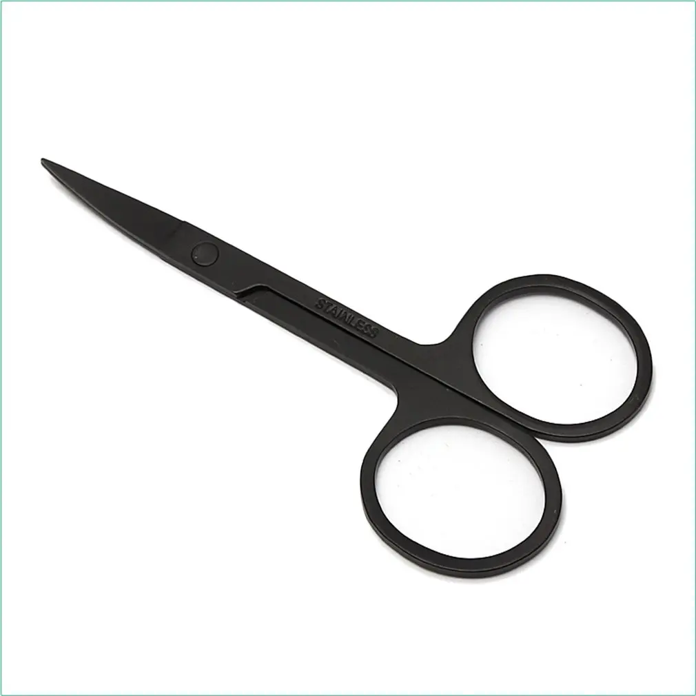 

Stainless Steel Eyebrow Scissors Utility Tools Eyebrow Scissors Tool Black Elbow Scissors Double Eyelid Stickers