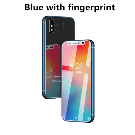 Melrose 4G Мини android 8,1 смартфон 3,4 дюймов двухъядерный MT6739V/WA китай телефоны смартфоны мобильный телефон - Цвет: blue add fingerprint