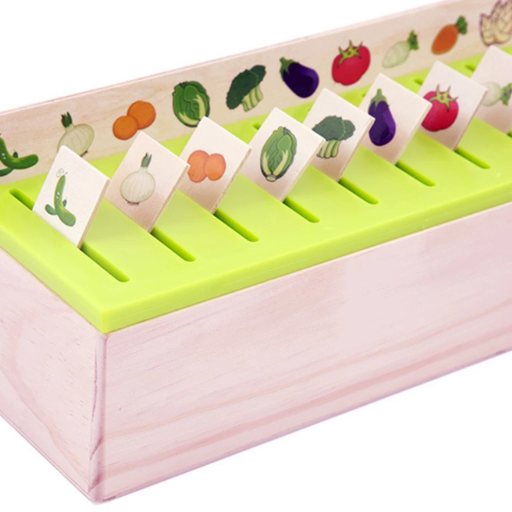 Wood Montessori Sorting Toys Kit for Kids Learning Category Matching