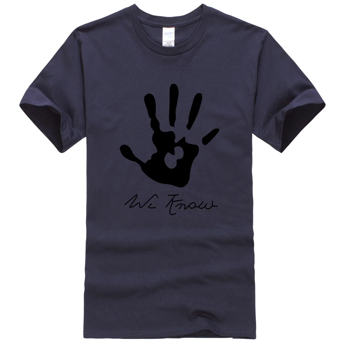 Стойкая Очаровательная Спортивная футболка Skyrim Dark brothy с рисунком руки мужские футболки с круглым вырезом крутая футболка мужские топы футболки бренд - Цвет: dark blue2