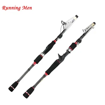 

2019 Carbon Fiber Telescopic Fishing Rod 1.95m 2.1M 2.4M 2.7M Spinning Casting Rod Saltwater Fishing Travel Rod