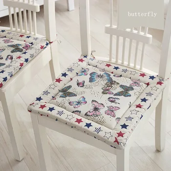 

1 Pcs Office Home Soft and High Quality Material Cojines Butterfly PrintFluffy Seat Square Cushion Chair Cushions Seat For Car