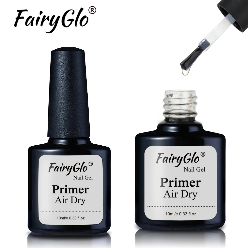 

FairyGlo 10ml Primer Fast Air Dry Soak Off Gel Nail Polish Long Lasting Gel Varnish No Need UV LED Lamp Nails Primer Manicure