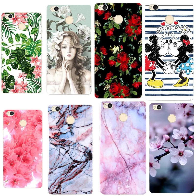 Case For Xiaomi Redmi 4X Flower Minne Kissed Mouse Painted Phone Cover Coque Soft Silicone TPU |