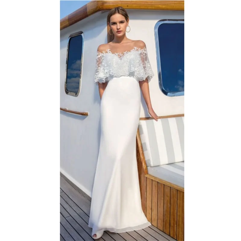 

Plus Size 2019 Women Summer Lace Long Dresses Vinatge Elegant Party Night Sexy Bodycon White Dress