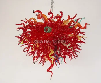 Price Free Shipping Elegant New Arrival Big Hotel Blown Glass Flush Mount Crystal Chandelier