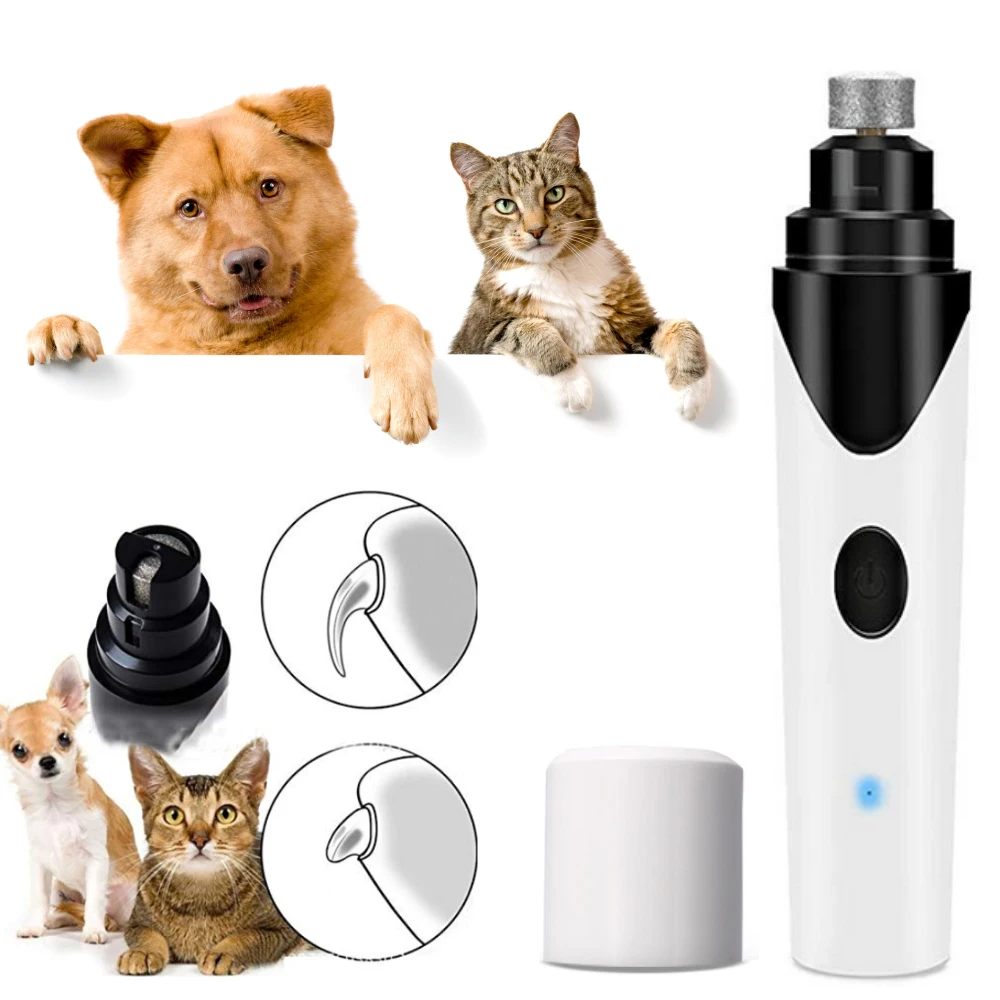 

Dog Cat Nail Grinder Pet Nail Clippers Painless USB Rechargeable Electric Paws Nail Cutter Grooming Trimmer File US Dropshipping