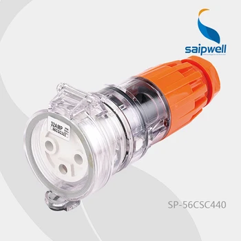 

IP67 250V 40A 4P Saip/Saipwell High QualityEuropean/Australian Industrial Power Socket(SP-56CSC440)