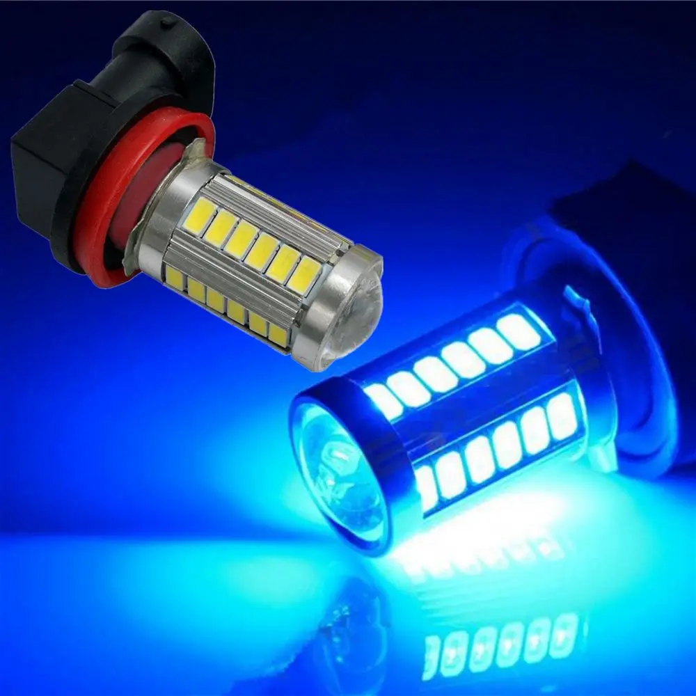 

12V DC H11 H8 5630 33SMD 33 SMD Blue LED Fog Light Bulb Driving Lamp DRL