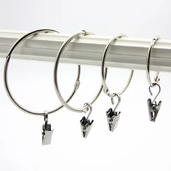 

diameter 38MM 50MM 60MM 76MM curtain ring metal ring with clip curtain buckle curtain Rod pocket 20pcs/LOT free shipping