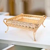 Metal Tray Luxury Gold Finish Hollow Plate Nuts / Fruit / Cake Stand Wedding Centerpieces Home Table Decoration ► Photo 1/6