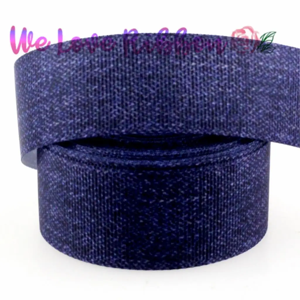 1 &quot25 мм деним Like &amp Jeans рисунок напечатанный Grosgrain лента сделай сам украшение