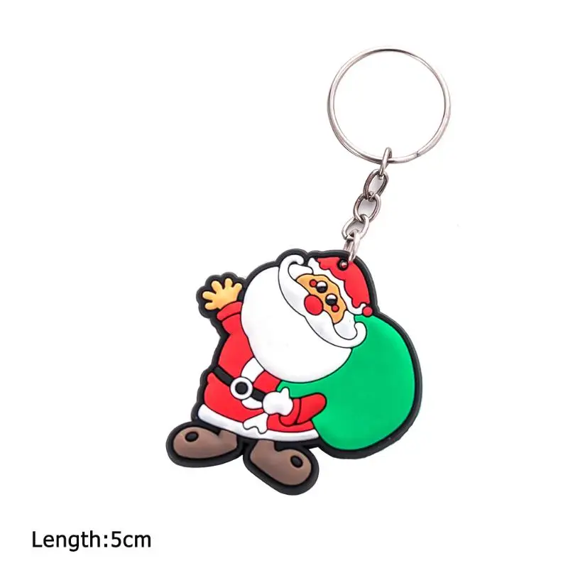 1PC Christmas Tree Ornament Hanging Pendants Gifts Cartoon Santa Claus Snowman Christmas Decora adornos de navidad Keyring Gifts - Цвет: Santa Claus 2