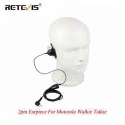 Retevis Auriculares con forma de D, cascos suaves con gancho para la oreja, PTT, micrófono, para Motorola GP300, P040, Pro1150, GP2000, Walkie Talkie HYT