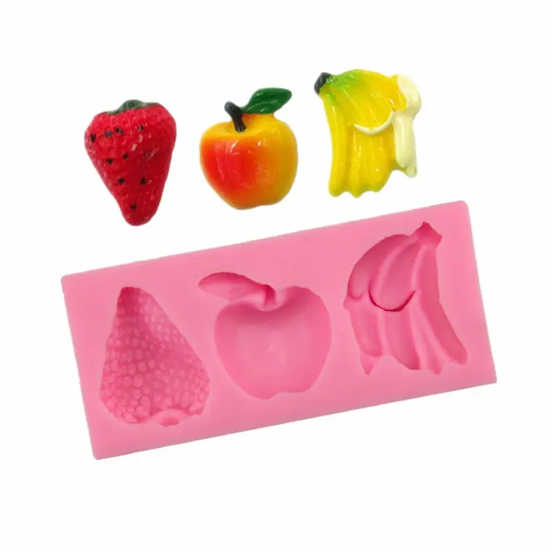 

Fruits and vegetables Fold sugar cake silicone mold handmade chocolate biscuit die cake dessert decoration tool DIY baking mold