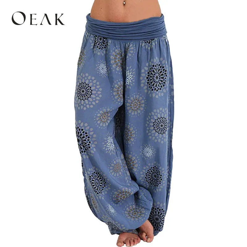 Oeak 2019 High Waist Vintage Print