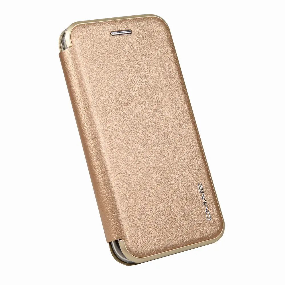 Роскошный кожаный флип-чехол на магните для samsung Galaxy S7 edge S8 S9 S10 Plus слот для карт кошелек чехол для samsung S9 Plus - Цвет: Золотой