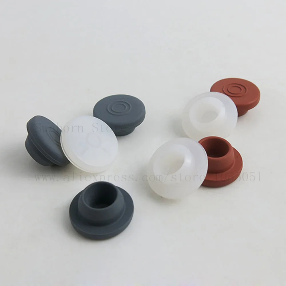 

Promotion!!! Butyl Silicone Red Rubber Stopper for flip off cap bottle vials using 100pcs