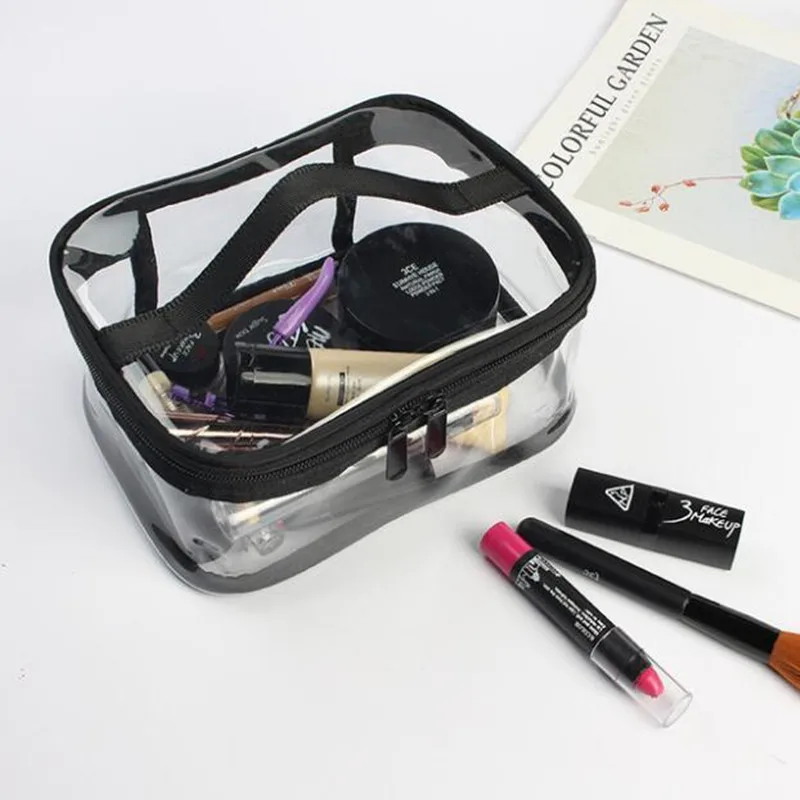 Women's Transparent PVC Cosmetic Bag Waterproof Makeup Case Organizer Storage Bag Packing Cubes Travel Wash Toiletry Pouch